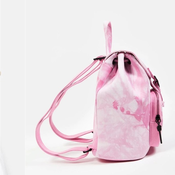 Rare Loungefly x Valfré Collab Pink Acid Wash Denim Angel Backpack - Picture 7 of 10